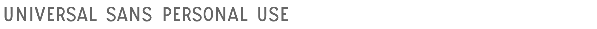 Sample characters Universal Sans Font
